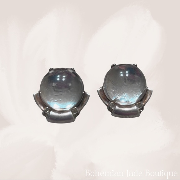 Trifari Jewelry - Trifari Alfred Philippe Jelly Belly Antique Sterling Sliver Clip On Earrings